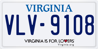 VA license plate VLV9108