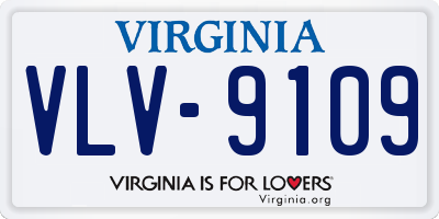 VA license plate VLV9109