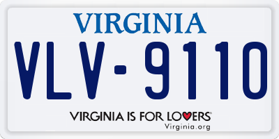 VA license plate VLV9110