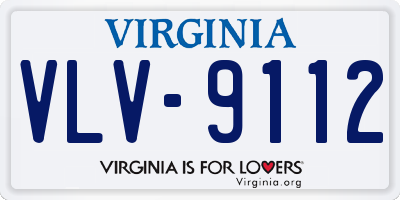 VA license plate VLV9112