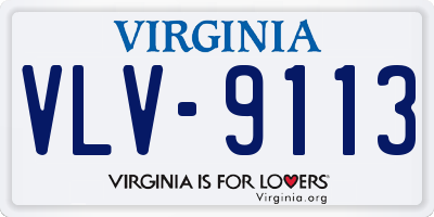 VA license plate VLV9113