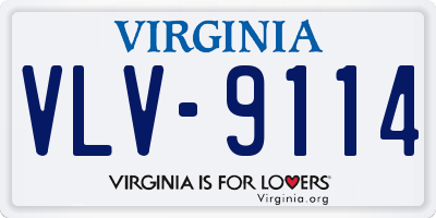 VA license plate VLV9114