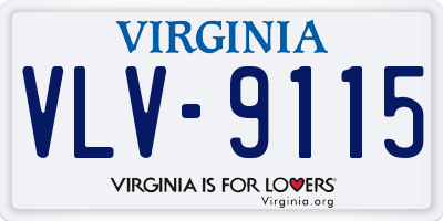 VA license plate VLV9115