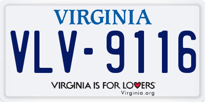 VA license plate VLV9116