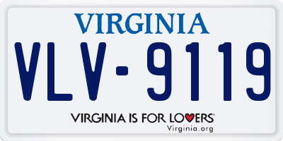 VA license plate VLV9119