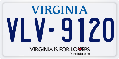 VA license plate VLV9120