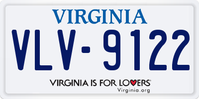 VA license plate VLV9122