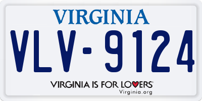 VA license plate VLV9124