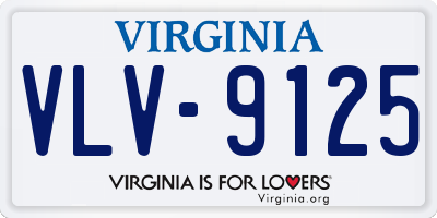 VA license plate VLV9125