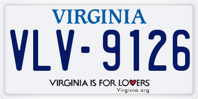 VA license plate VLV9126