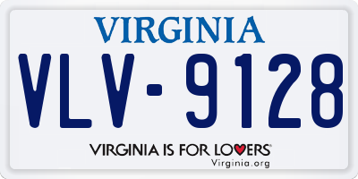 VA license plate VLV9128