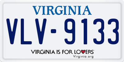 VA license plate VLV9133