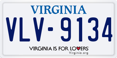 VA license plate VLV9134