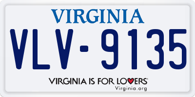 VA license plate VLV9135