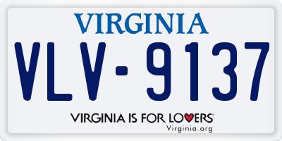 VA license plate VLV9137