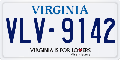 VA license plate VLV9142