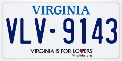 VA license plate VLV9143