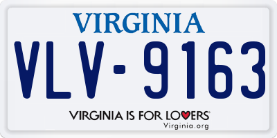 VA license plate VLV9163