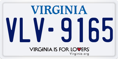 VA license plate VLV9165