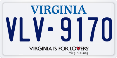 VA license plate VLV9170