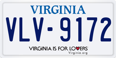 VA license plate VLV9172