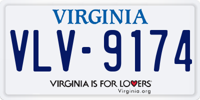 VA license plate VLV9174