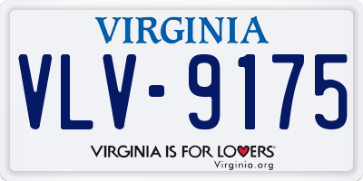 VA license plate VLV9175