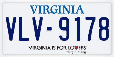 VA license plate VLV9178