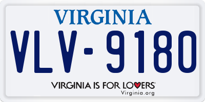 VA license plate VLV9180