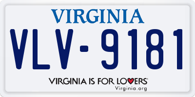 VA license plate VLV9181