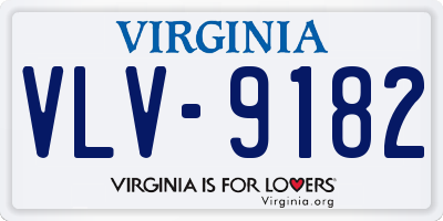 VA license plate VLV9182