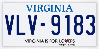 VA license plate VLV9183