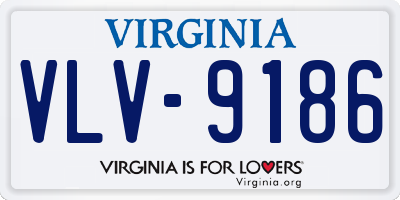 VA license plate VLV9186