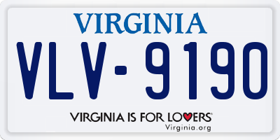 VA license plate VLV9190