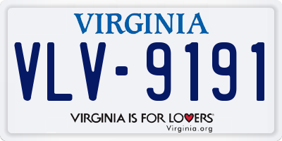 VA license plate VLV9191