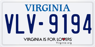 VA license plate VLV9194