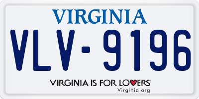 VA license plate VLV9196