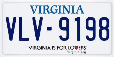 VA license plate VLV9198