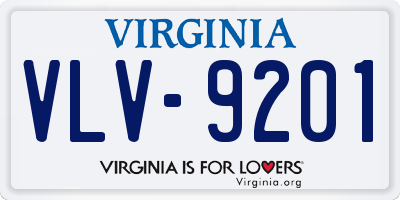 VA license plate VLV9201