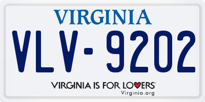 VA license plate VLV9202