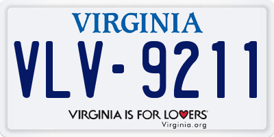 VA license plate VLV9211