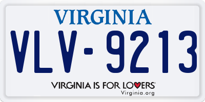 VA license plate VLV9213