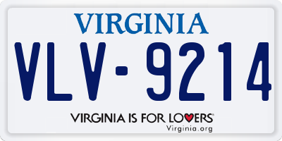 VA license plate VLV9214