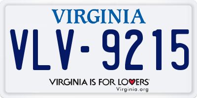 VA license plate VLV9215