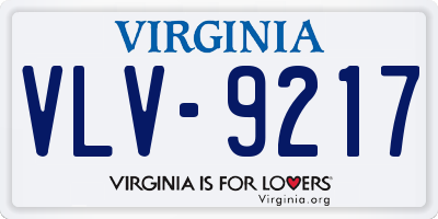 VA license plate VLV9217