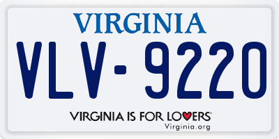 VA license plate VLV9220