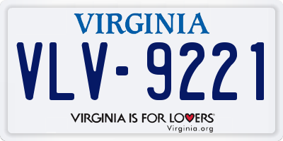 VA license plate VLV9221