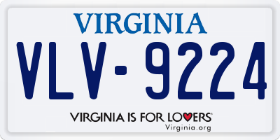 VA license plate VLV9224