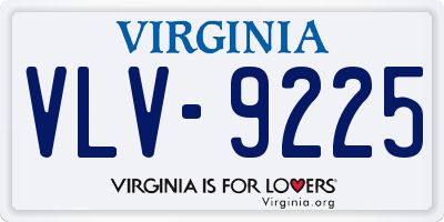 VA license plate VLV9225