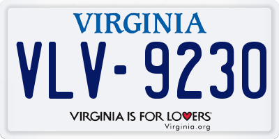 VA license plate VLV9230